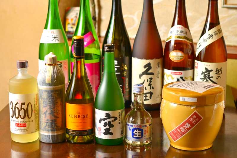 日本酒をはじめ、各種ドリンクも。